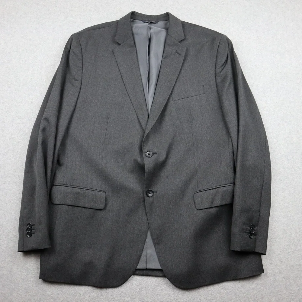 Banana Republic Blazer Mens 46R Tailored Fit Grey Wool Italian Fabric Jacket